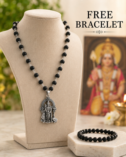 Silver Subramanya Karungali Mala