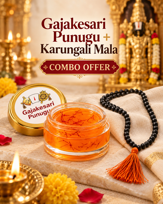 5 g Gajakesari Punugu and Karungali Mala Combo Offer by Bhakthination